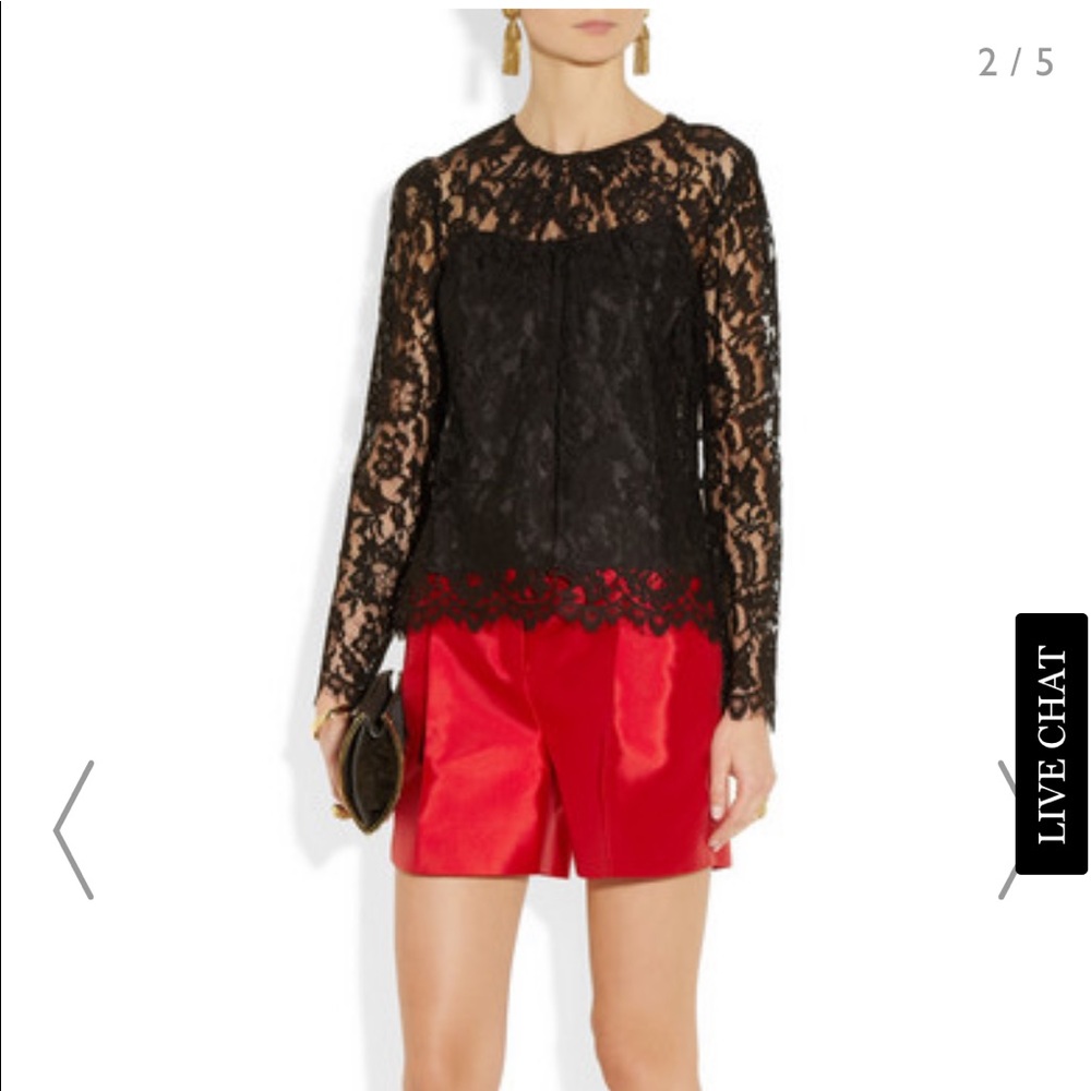 Milly Floral-lace Black Blouse